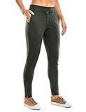 CRZ YOGA Womens Winter Warm Jogger Sweatpants with Pockets Cotton Lounge Pants Ankle Zipper Athletic | Amazon (US)