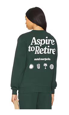 Motel Margarita Aspire Crew Neck Sweatshirt in Forest from Revolve.com | Revolve Clothing (Global)