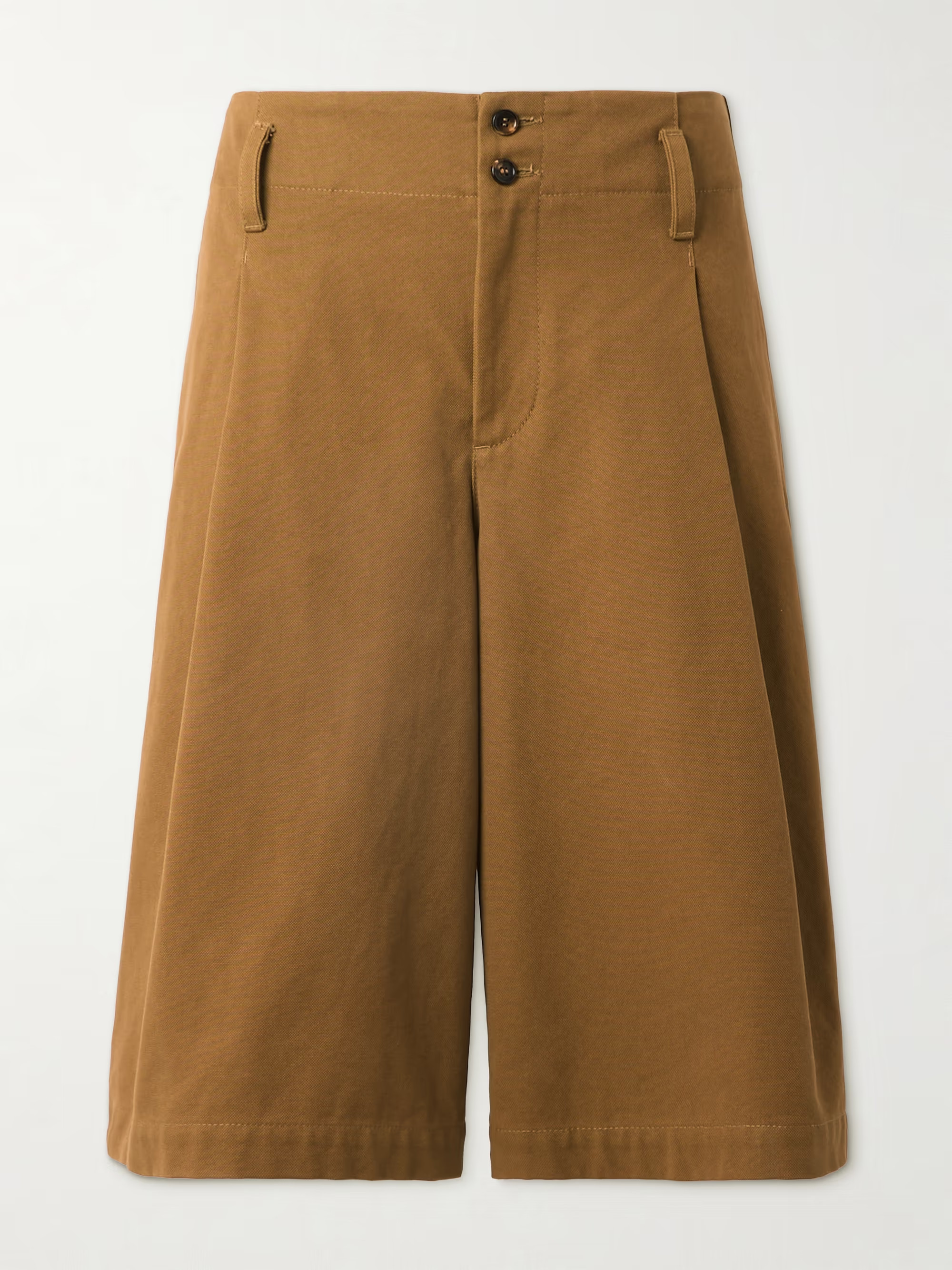 Pleated cotton-canvas shorts | NET-A-PORTER APAC