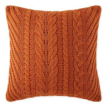 Layerings Autumn Market 18x18 Knit Square Throw Pillow | JCPenney