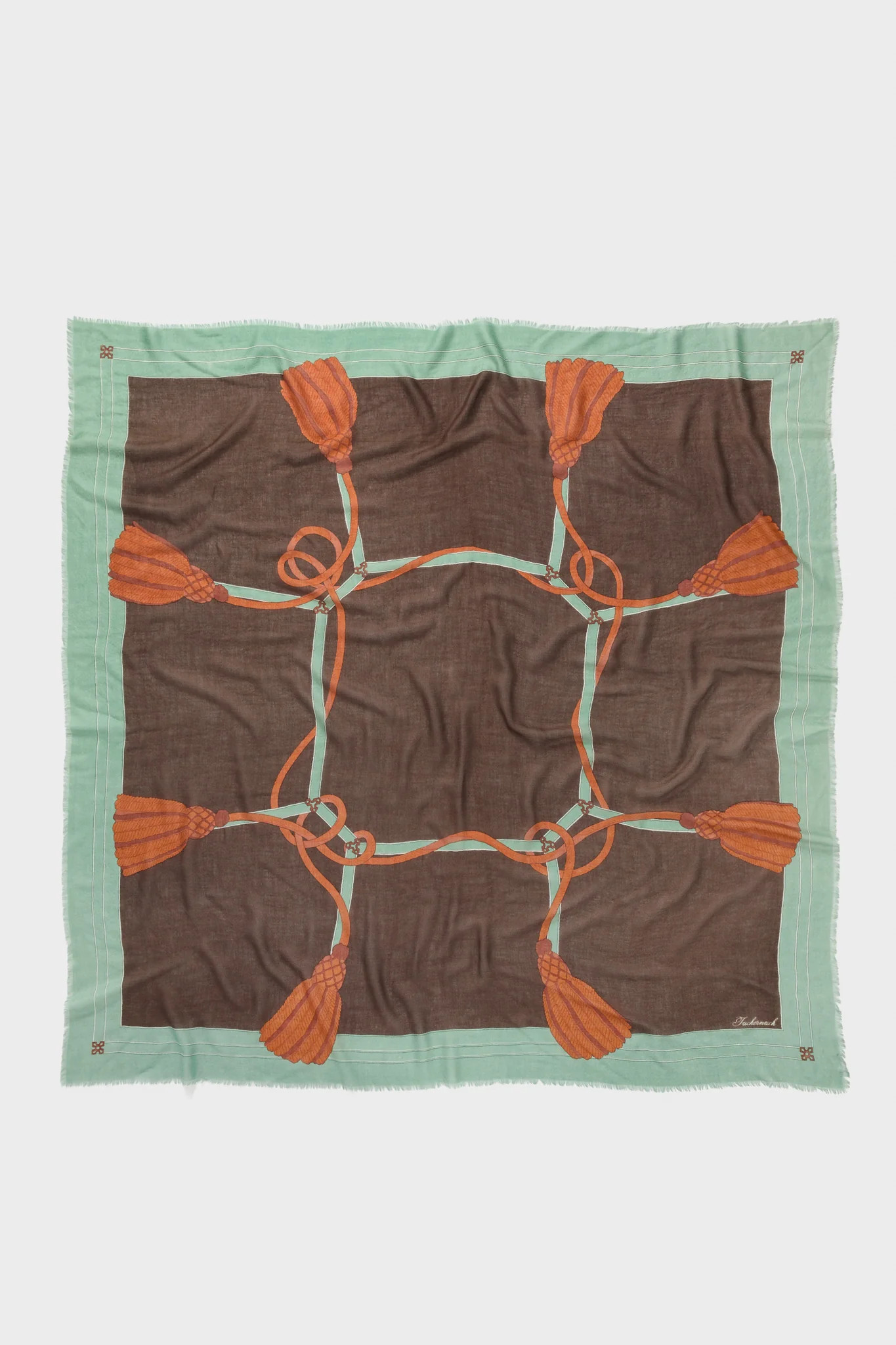 French Tassel Silk Cashmere Blend Large Scarf | Tuckernuck (US)