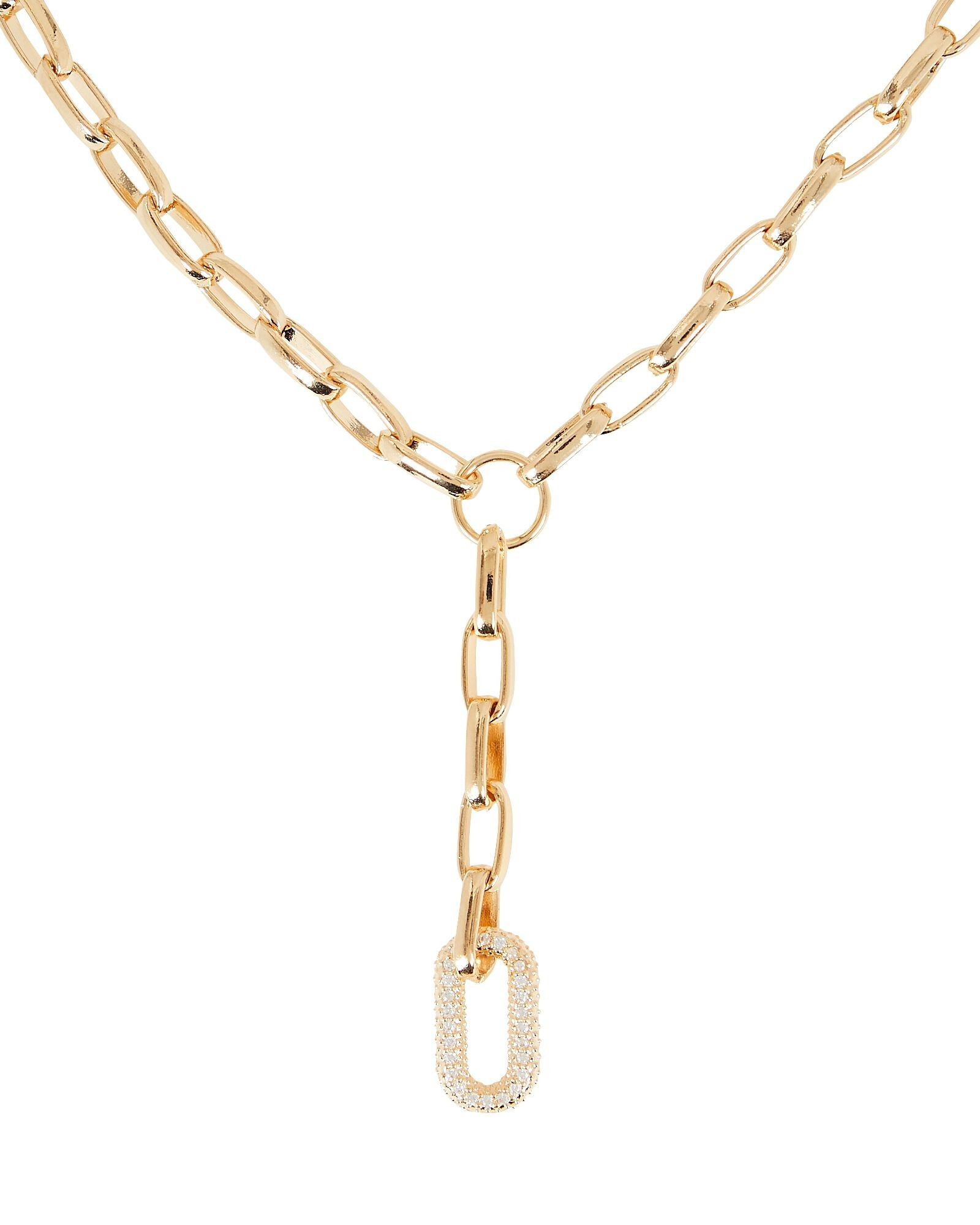 Isabel Crystal Lariat Necklace | INTERMIX