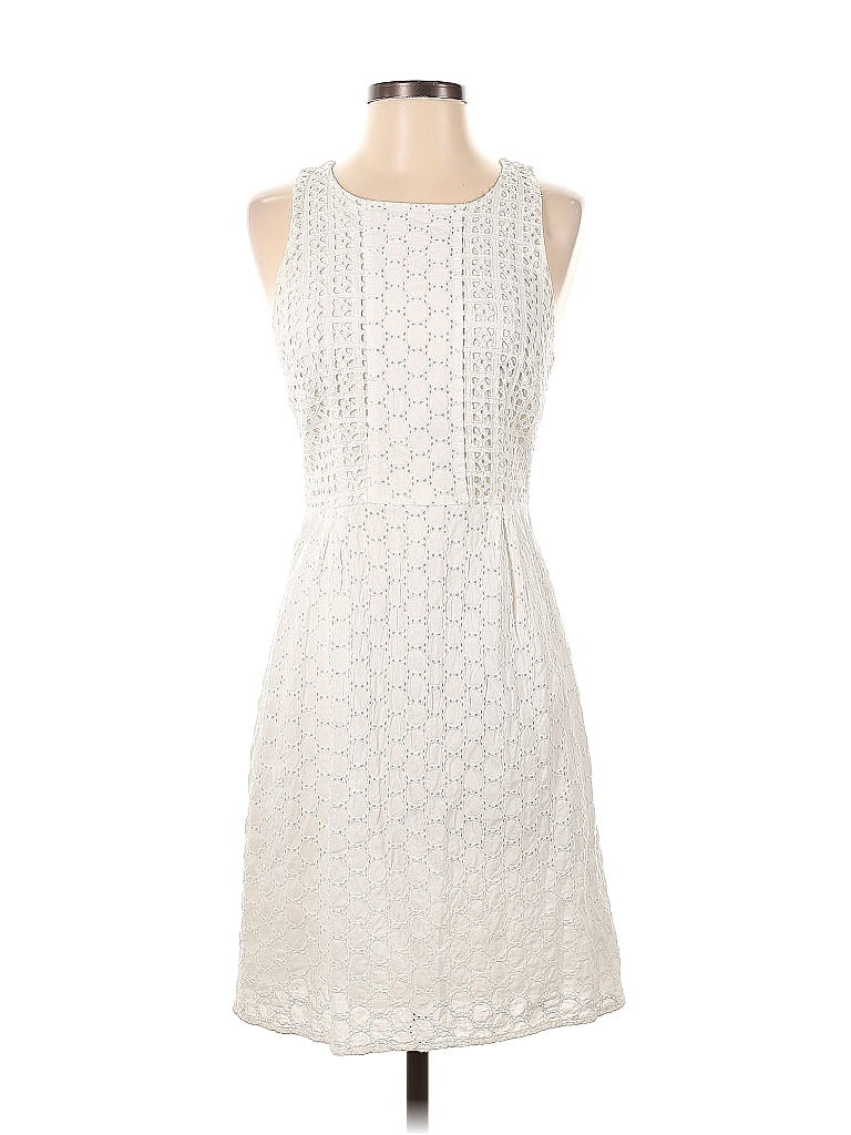 Old Navy Casual Dress - A-Line: White Brocade Dresses - Used - Size 4 | ThredUp