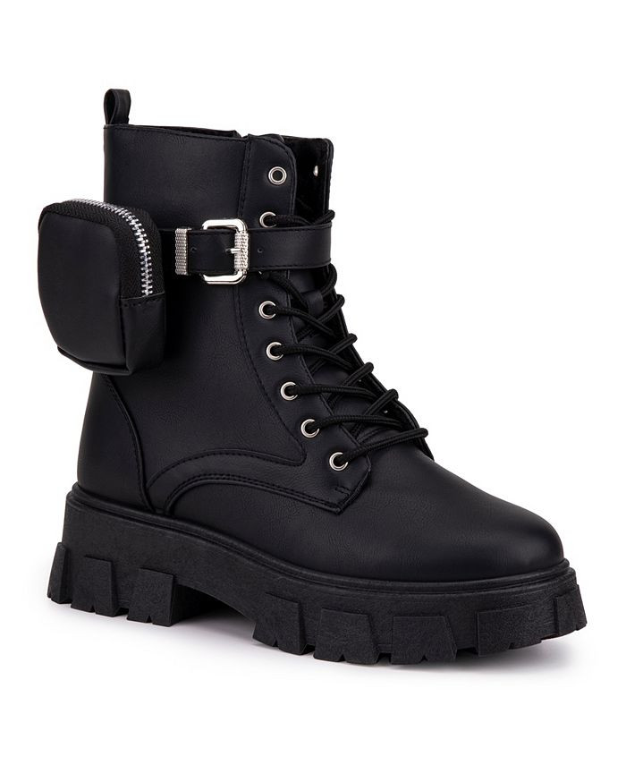 Olivia Miller Women's Anessa Laceup Combat Boots & Reviews - Boots - Shoes - Macy's | Macys (US)