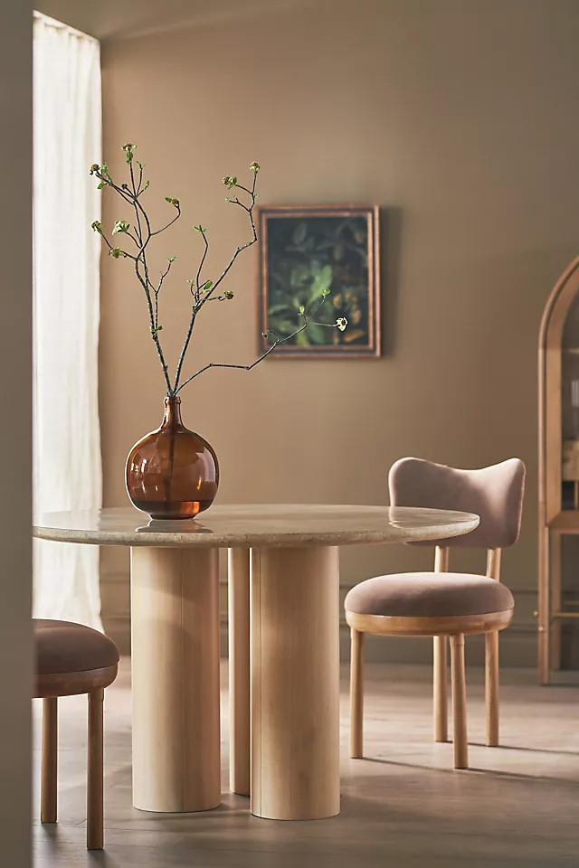 Anya Travertine Dining Table | Anthropologie (US)