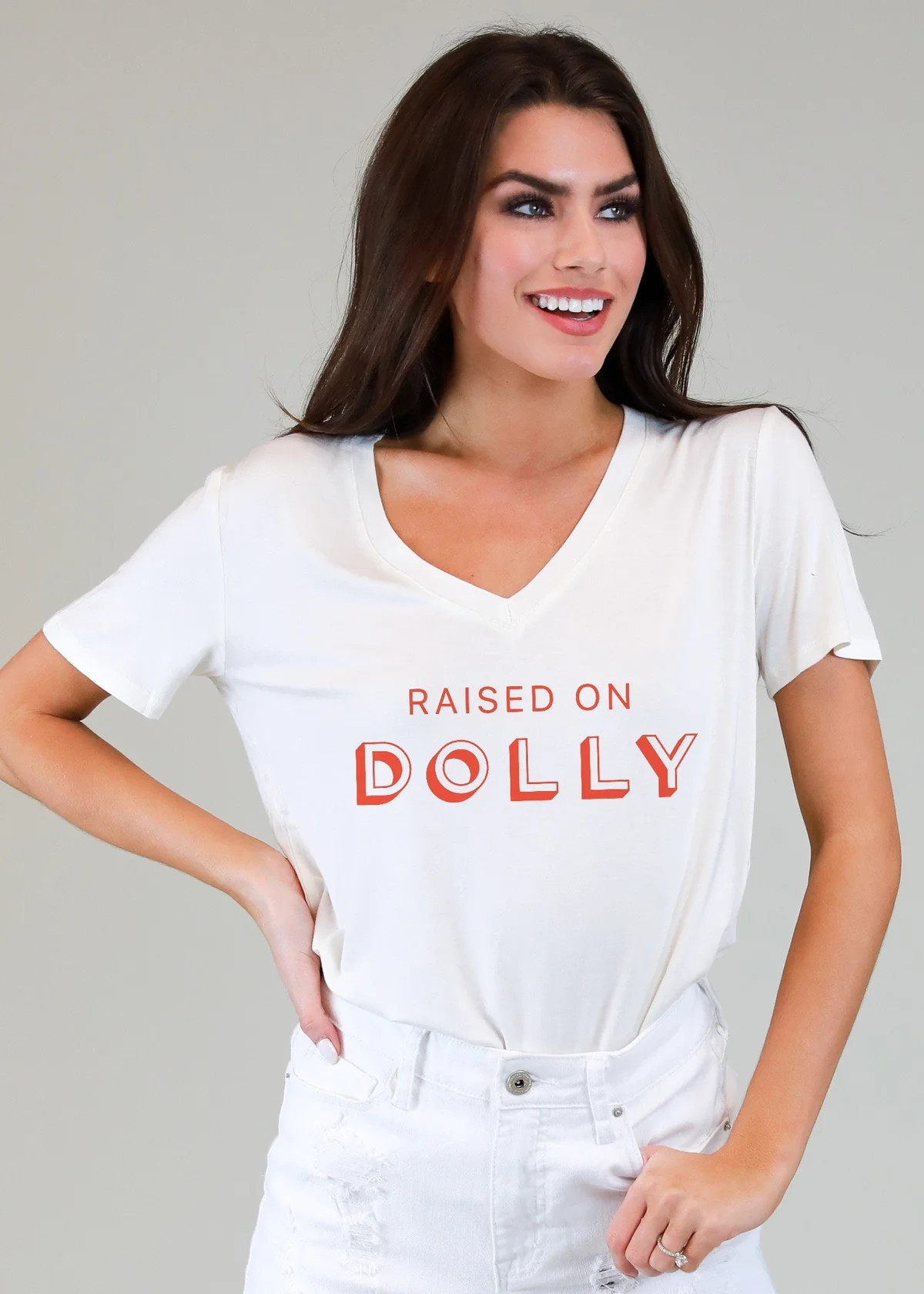 RAISED ON DOLLY KNIT TEE | Judith March