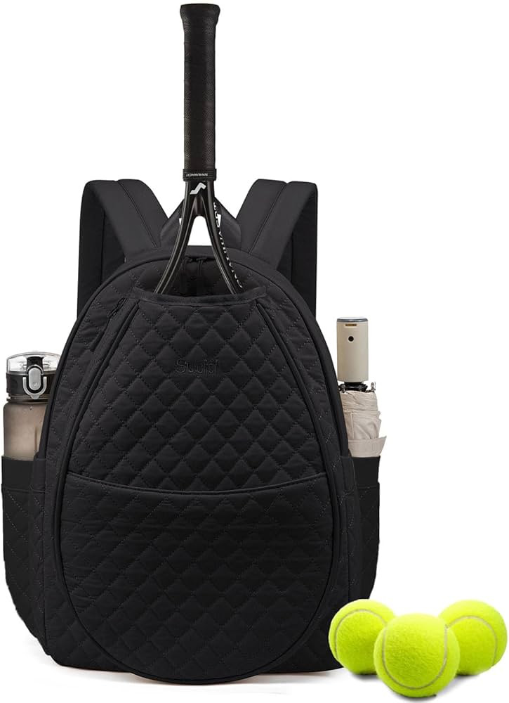 Sucipi Tennis Bags for Women, Quilted Tennis Racket Bag Backpack for Tennis Racquet, Pickleball P... | Amazon (US)