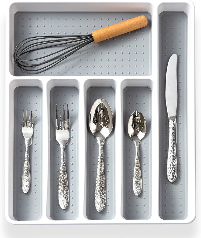Bellsal Silverware Organizer 6 Slots Silverware Tray for Drawer Utensil Organizer Cutlery Flatwar... | Amazon (US)