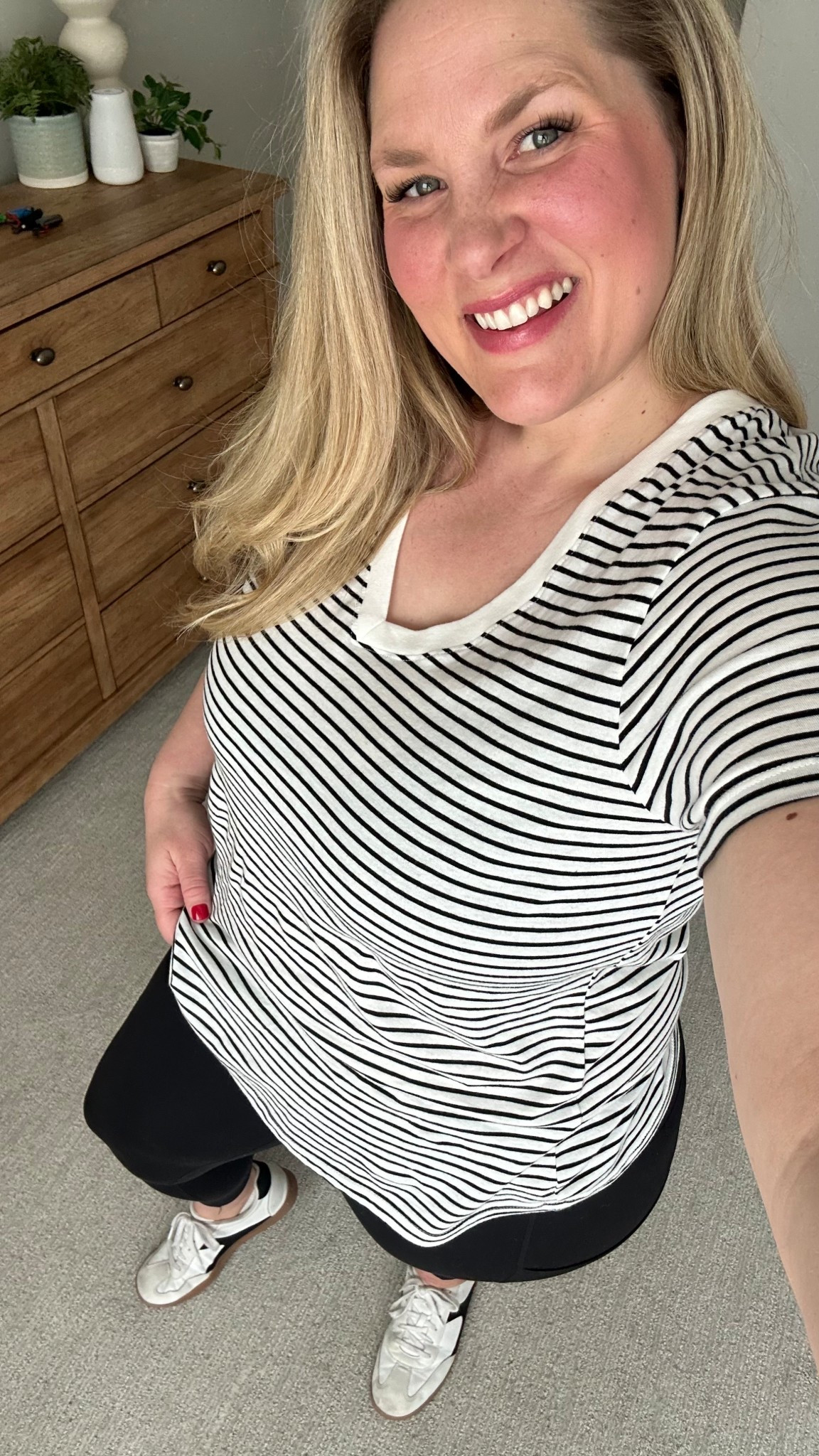 Best basic tee find! Fits so flattering, and SO affordable!

I’m in my true size XL and fits great!