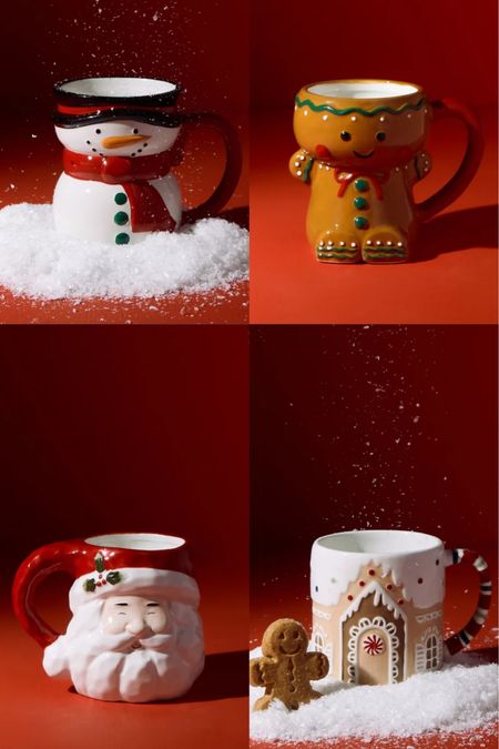 Altar’d State holiday Christmas mugs!
snowman
gingerbread man
Santa Claus 
gingerbread house


#LTKHoliday #LTKhome #LTKSeasonal