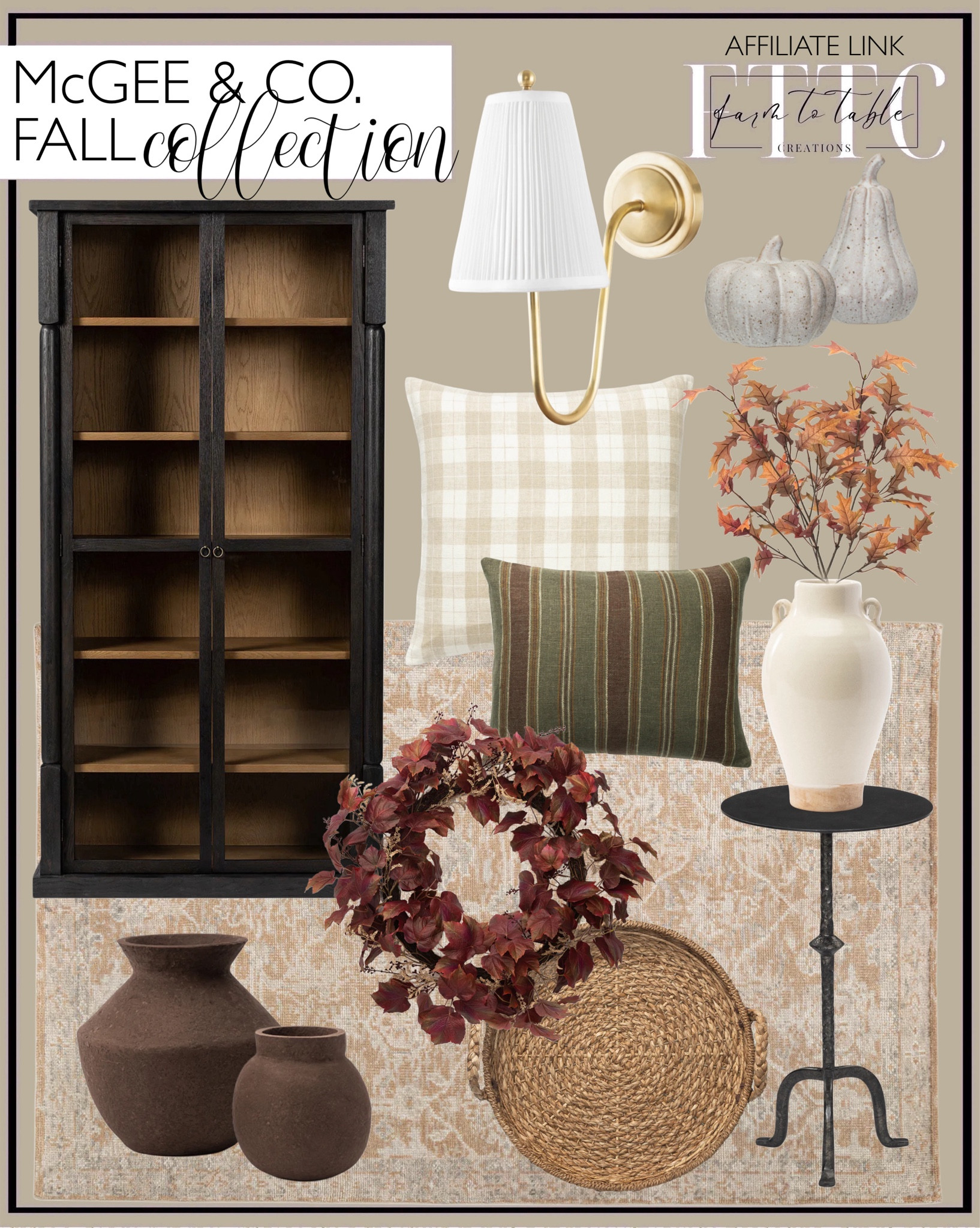 New McGee & Co. Fall Home Finds. Follow @farmtotablecreations on Instagram for more inspiration.

Alice Honey Wood Stool. Glazed Stoneware Pumpkins (Set of 2). Hazen Cabinet. Two Handled Vase. Jarrett Side Table. Frederick Paper Mache Vase. Faux Autumn Oak Stem. Aimee Pillow Cover. Georgiana Single Sconce. Vanderwood Hand-Knotted Rug. Faux Autumn Grapevine Wreath. Indy Stripe Pillow Cover. Salter Woven Tray. 

Fall Home Decor | Fall Home Finds | Bedroom | Living Room | Breakfast Nook | Amazon Home | Target Sale | Loloi Rugs | Magnolia Home | console table | console table styling | faux stems | entryway space | home decor finds | neutral decor | entryway decor | cozy home | affordable decor |  home decor



#LTKHome #LTKFindsUnder50 #LTKSeasonal