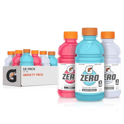 Gatorade G Zero Sports Drink, Glacier Freeze, Glacier Cherry, Berry Variety Pack, 12 Fl Oz (Pack of 18) | Amazon (US)