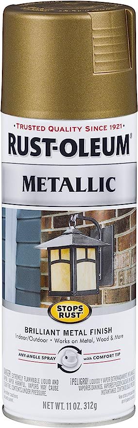 Rust-Oleum 313142 Stops Rust Metallic Spray Paint, 11 oz, Champagne Bronze, 11 Ounce | Amazon (US)