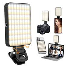 LED Magnetic Phone Light Selfie Light Mah Rechargeable Clip Video Light Adjustable Light Modes For Phone Camera Laptop IPad Light For Phone Selfie Vi | SHEIN