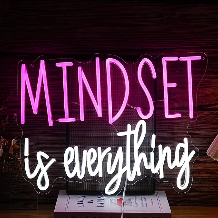Mindset is Everything Neon Sign Dimmable Inspirational LED Light Up Sign for Wall Decor USB Power... | Amazon (US)
