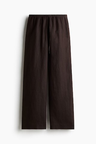 H & M - Linen drawstring trousers - Brown | H&M (UK, MY, IN, SG, PH, TW, HK)