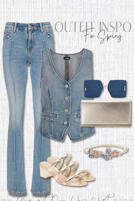 Metallics and denim on denim, spring outfit inspo 

#LTKunder100 #LTKSeasonal #LTKstyletip