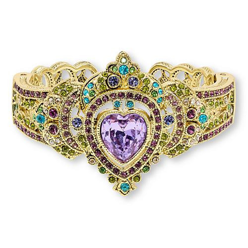 Heidi Daus Heart of My Heart Bangle Cuff Bracelet - Size Small | HSN