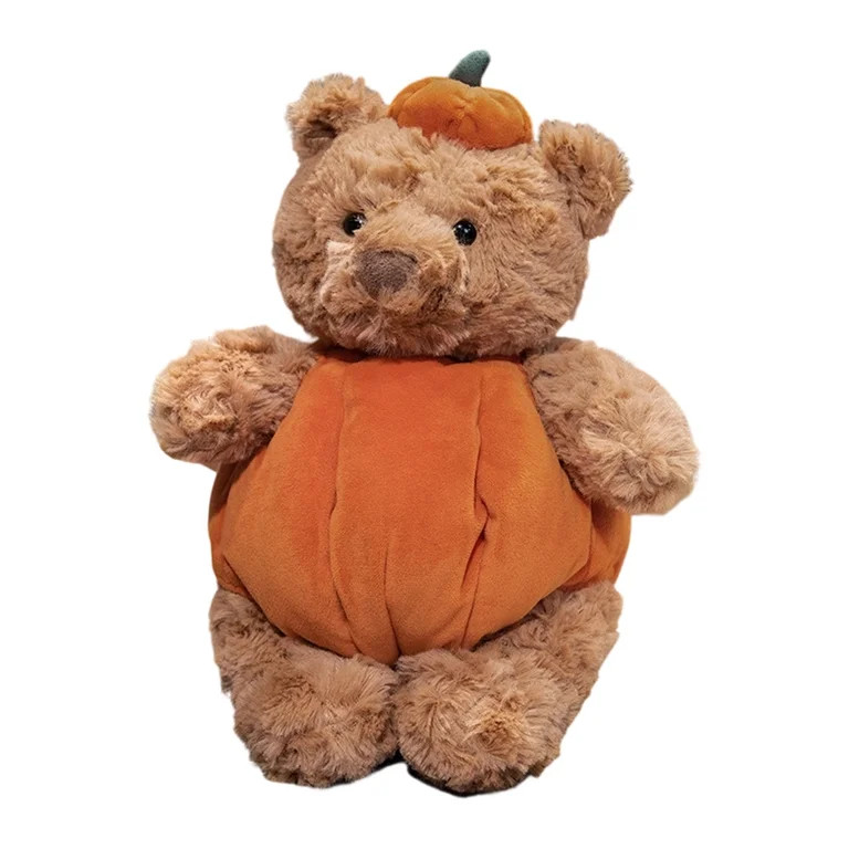 3D Pumpkin Bear, Fluffy Plush Stuffed Animal Toys, for Home Decor or Birthday Party, Brown | Walmart (US)