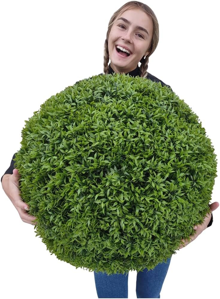 365 Curb Appeal 23" XL Topiary Balls (Better Than A Boxwood, 1 Topiary Ball (2 Halves)) | Amazon (US)