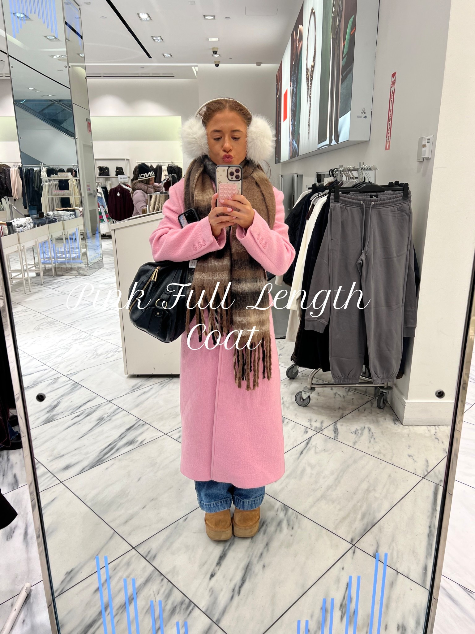 Pink Full Length Winter Coat 

#winter #winteroutfits #jacket #pink #zara 