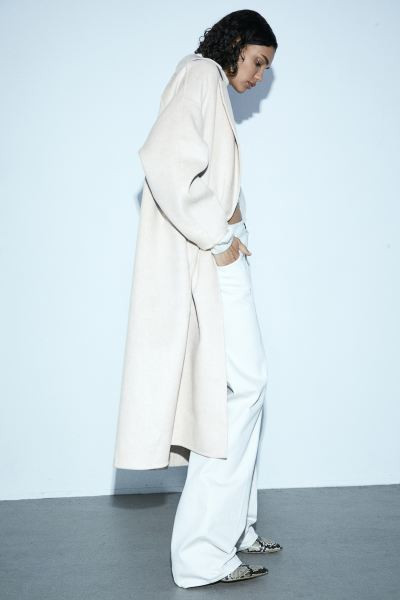 Wool-blend coat - Light beige - Ladies | H&M GB | H&M (UK, MY, IN, SG, PH, TW, HK)