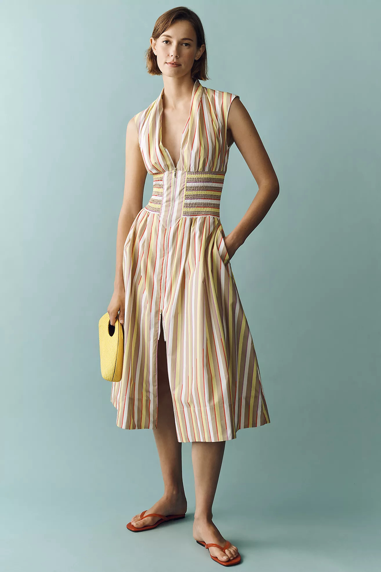The Tommie Zip-Front Midi Dress | Anthropologie (US)
