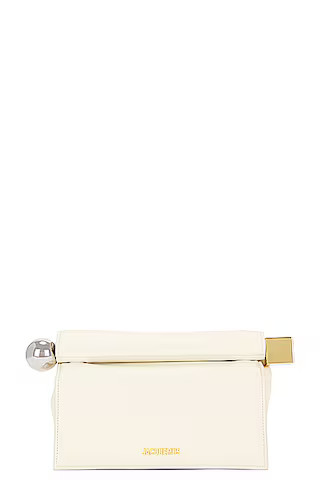 JACQUEMUS La Pochette Rond Care in Light Ivory | FWRD | FWRD 