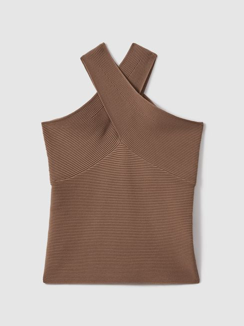 Ribbed Cross-Over Vest | Reiss US