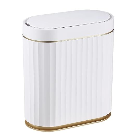 ELPHECO Bathroom Trash Can with Lid Automatic Garbage Can, 2 Gallon Slim Smart Small Plastic 10 L... | Amazon (US)