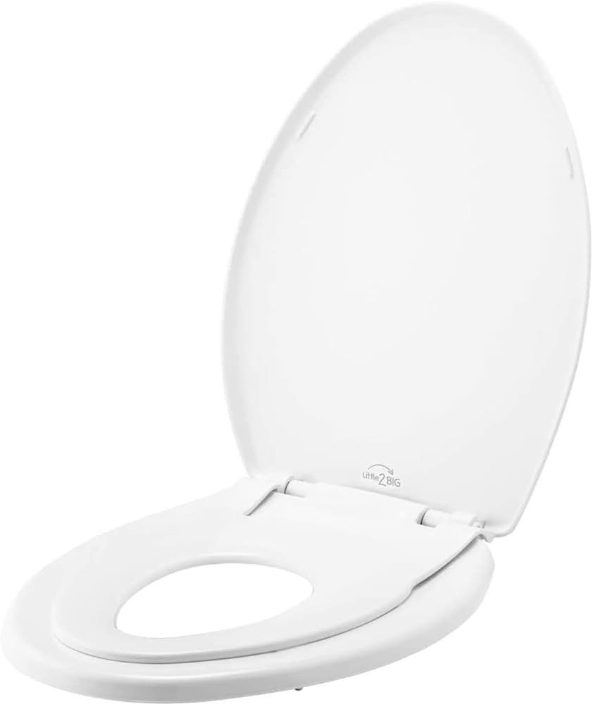 Little2Big 181SLOW 000 Toilet Seat with Built-In Potty Training Seat, Slow-Close, and will Never ... | Amazon (US)