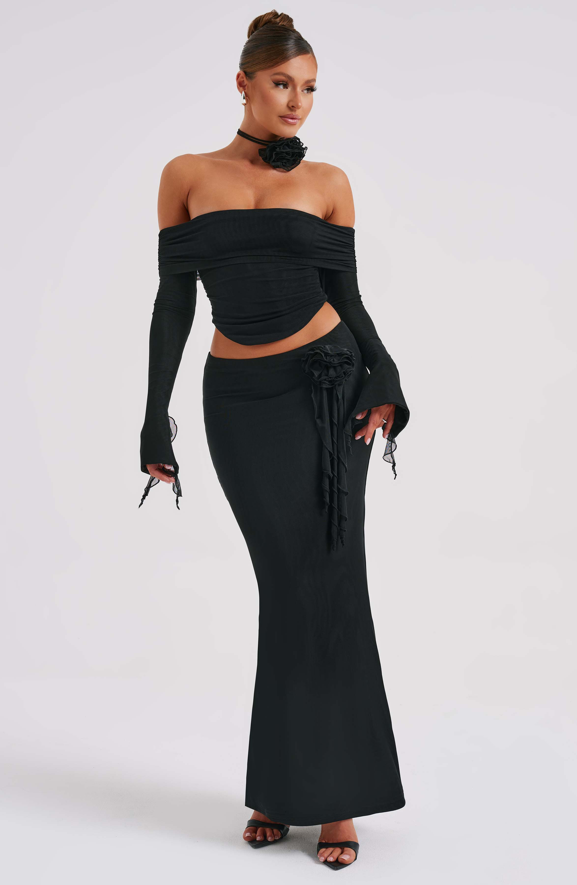 Deema Maxi Skirt - Black | Babyboo (global)