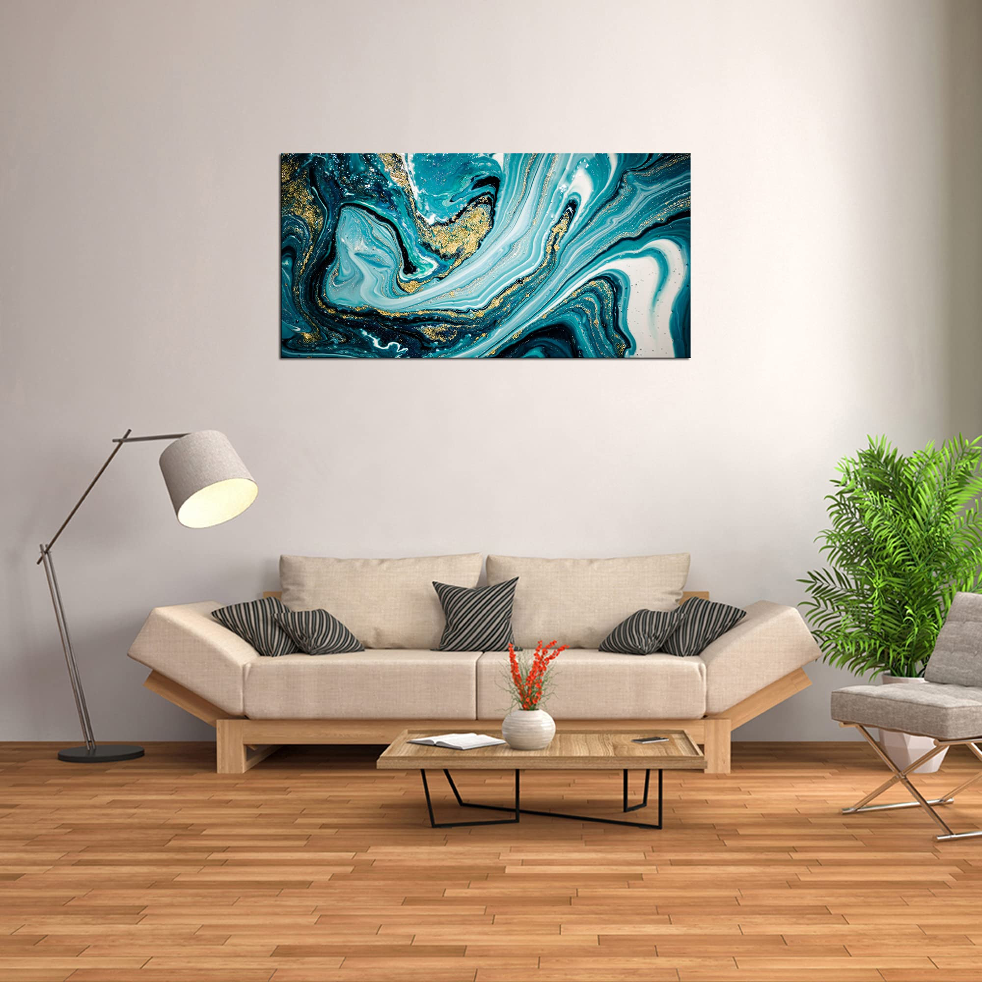 XXMWallArt FC2750 Abstract Texture Wall Art Marble Vortex Canvas Prints Painting for Living Room ... | Amazon (US)
