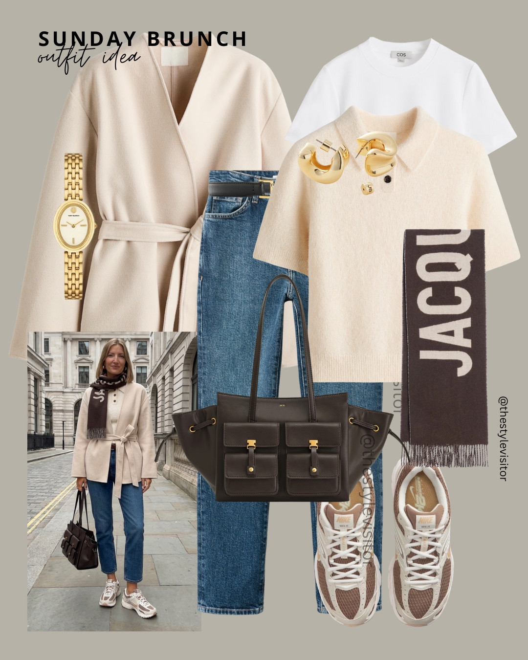 Sunday brunch, but make it effortless 👖☕️
Soft layers, classic jeans and comfortable trainers create an easy, polished look that feels relaxed yet intentional. Perfect for slow mornings that turn into full days 🤍

Like this post to save it to your favourite folder and come back later to shop.

Keywords: jeans outfit ideas, brunch outfit women, casual chic denim, neutral brunch outfit, timeless style women, classic jeans look, soft neutral outfit, elevated casual wear, capsule wardrobe essentials, minimal fashion outfit, effortless weekend style, relaxed chic outfit, wardrobe basics women, denim and knit outfit, neutral outfit inspiration, everyday denim look, chic casual style, modern classic outfit, comfortable stylish outfit, Sunday outfit ideas
