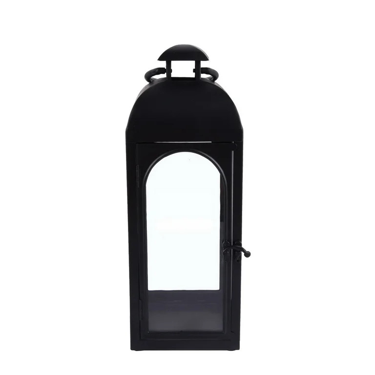 Better Homes & Gardens Metal Candle Holder Lantern, Black, Small | Walmart (US)