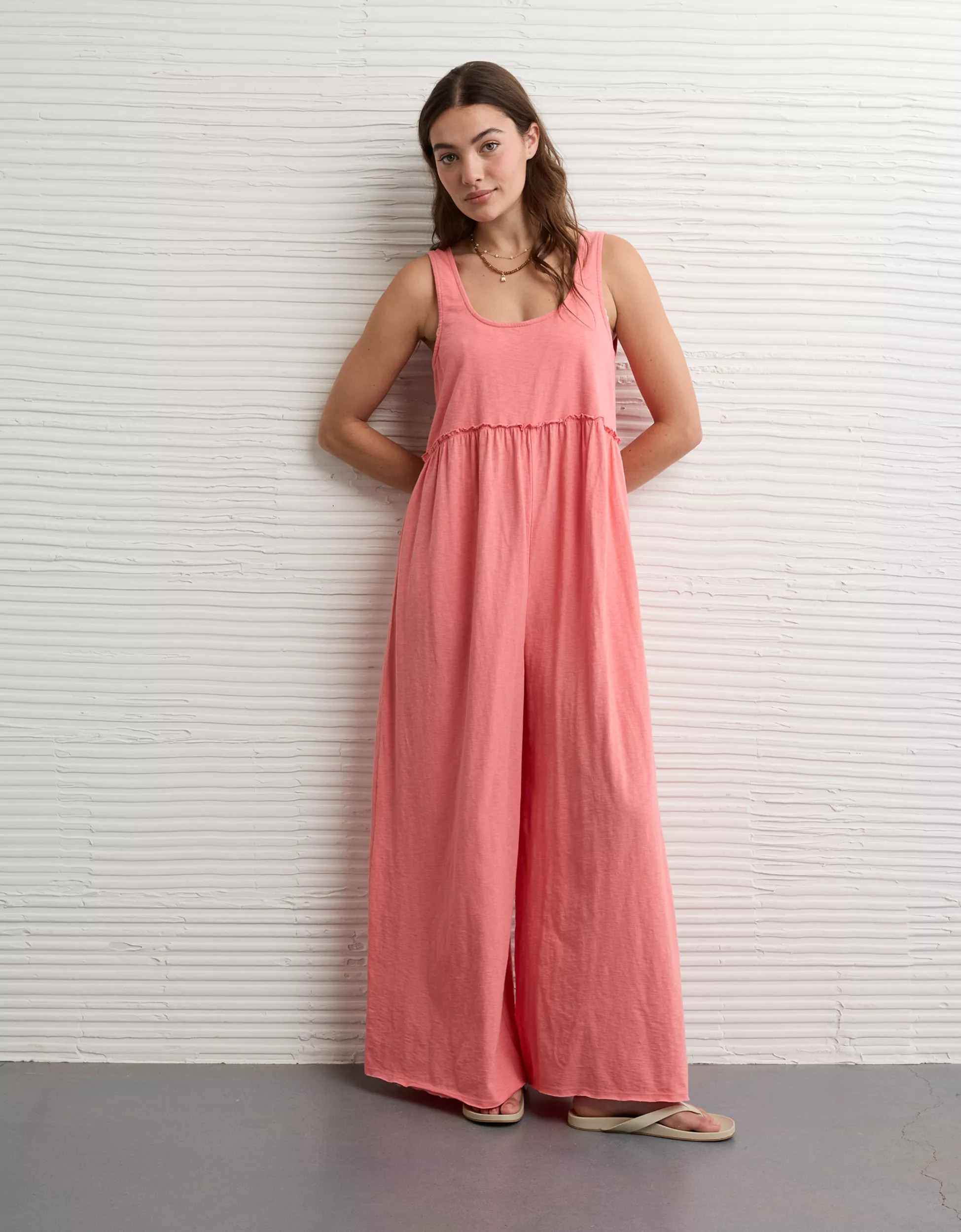 AE Sunchaser Scoop Neck Jumpsuit | American Eagle Outfitters (US & CA)