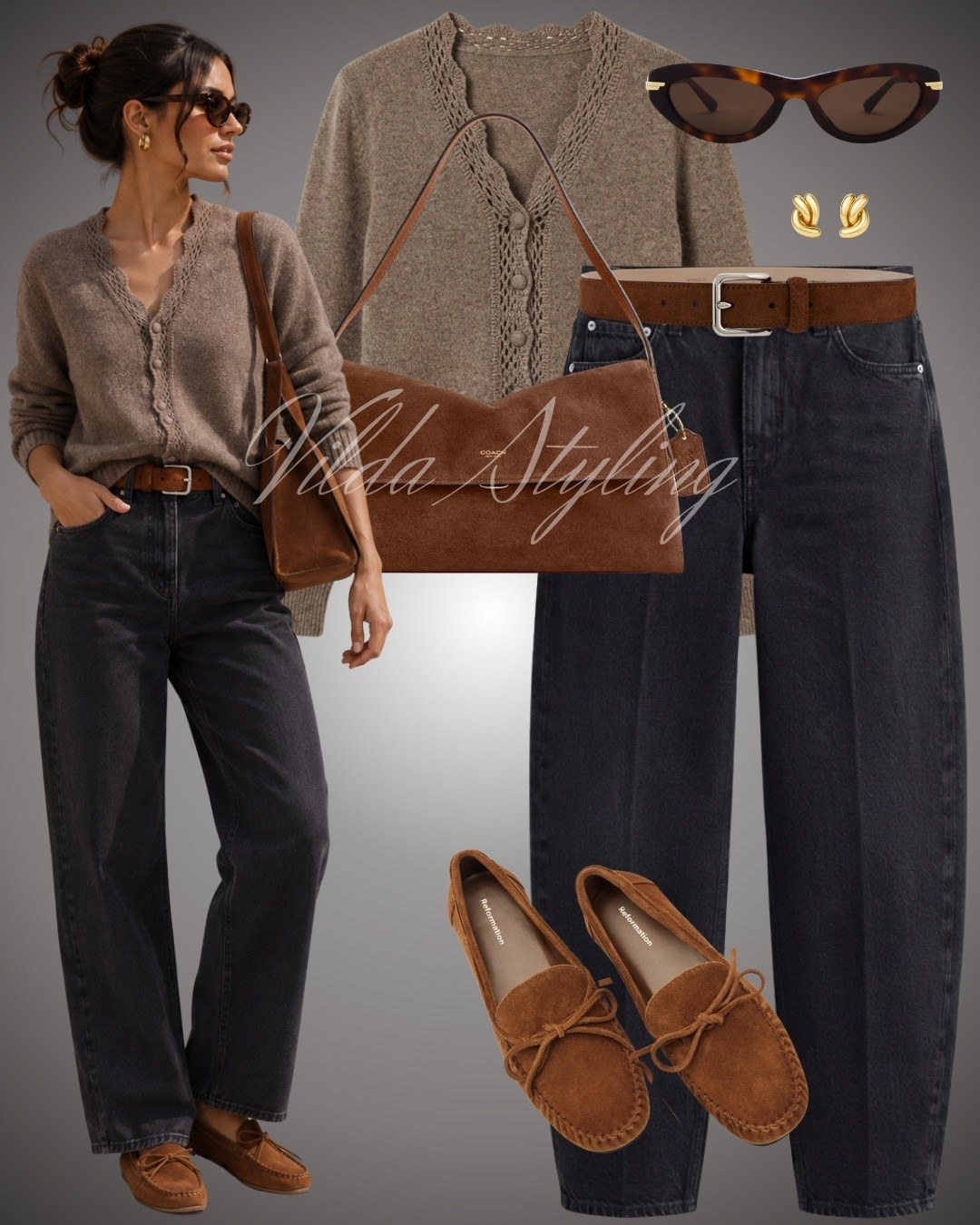 Chocolate brown meets washed black 🤎🖤 Cozy textures, relaxed denim and warm suede accessories make this the perfect effortlessly chic transitional look. Add tortoise sunnies and gold details for an elevated everyday finish. ✨

#LTKStyle #LTKFashion #LTKFinds #FallStyle #CasualChic #NeutralStyle #EverydayOutfit #OutfitInspo #DenimStyle

#LTKautumn #LTKjeans #LTKshoes