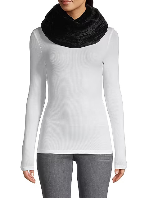 Knit Faux Fur Infinity Scarf | Saks Fifth Avenue