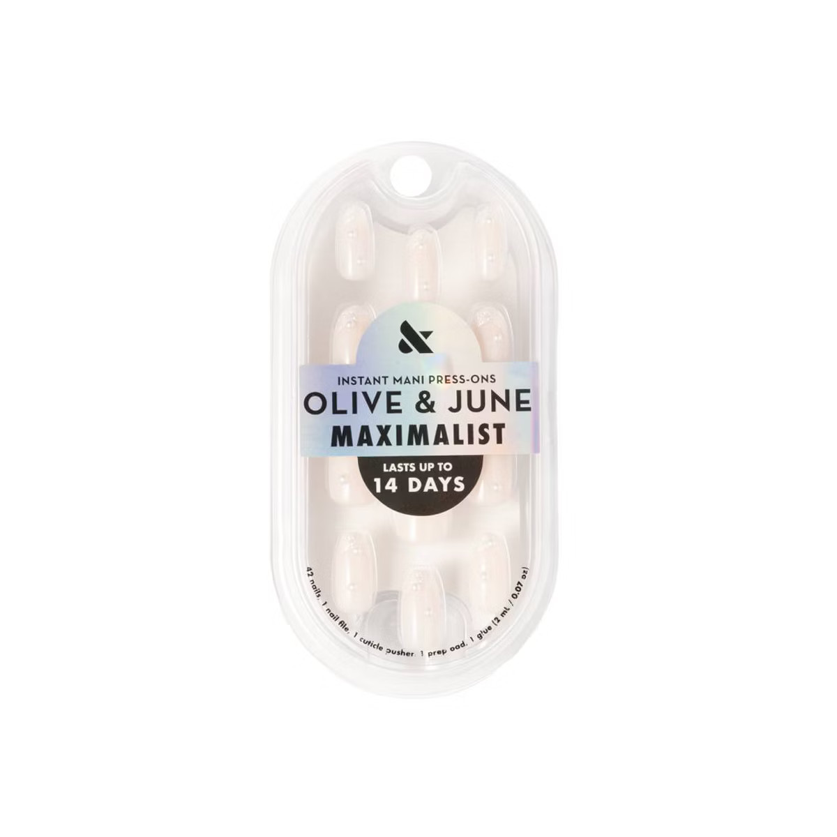 Olive & June Press-On Fake Nails - Maximalist - French - 42ct | Target
