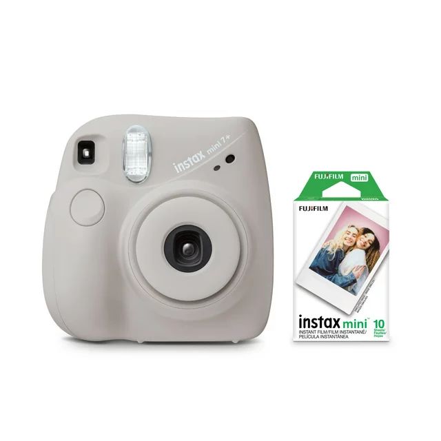 Fujifilm INSTAX Mini 7+ Exclusive Blister Bundle with Bonus Pack of Film (10-pack Mini Film), Gra... | Walmart (US)