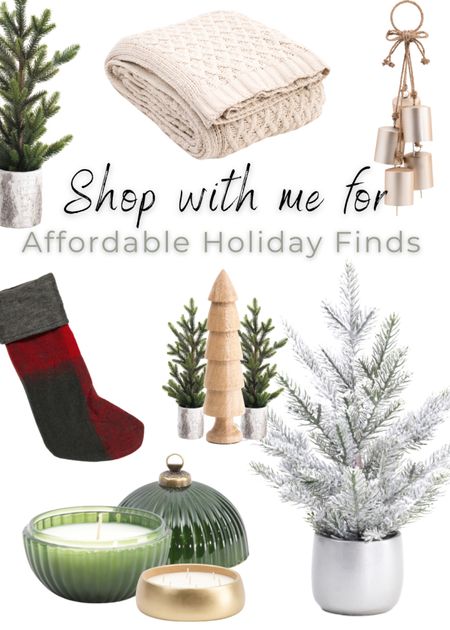 Marshalls holiday finds, TJ Maxx holiday finds, affordable holiday decor, affordable Christmas decor, gold bell decor, faux Christmas tree, tabletop Christmas tree, ornament candle, throw blanket 

#LTKhome #LTKSeasonal #LTKunder100