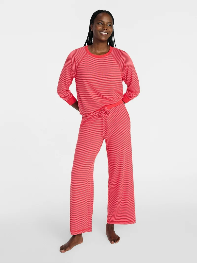 Joyspun Women's Cozy Lounge Collection Hacci Knit Sleep Pants, 29.5'' Inseam, Sizes XS-3X | Walmart (US)