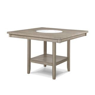 Hadwin 6-Piece Wood Top Dining Set with Beige Gray Upholstered Dining Chairs, Tan+Brown Dining Table, Bench, Seats 6 | The Home Depot