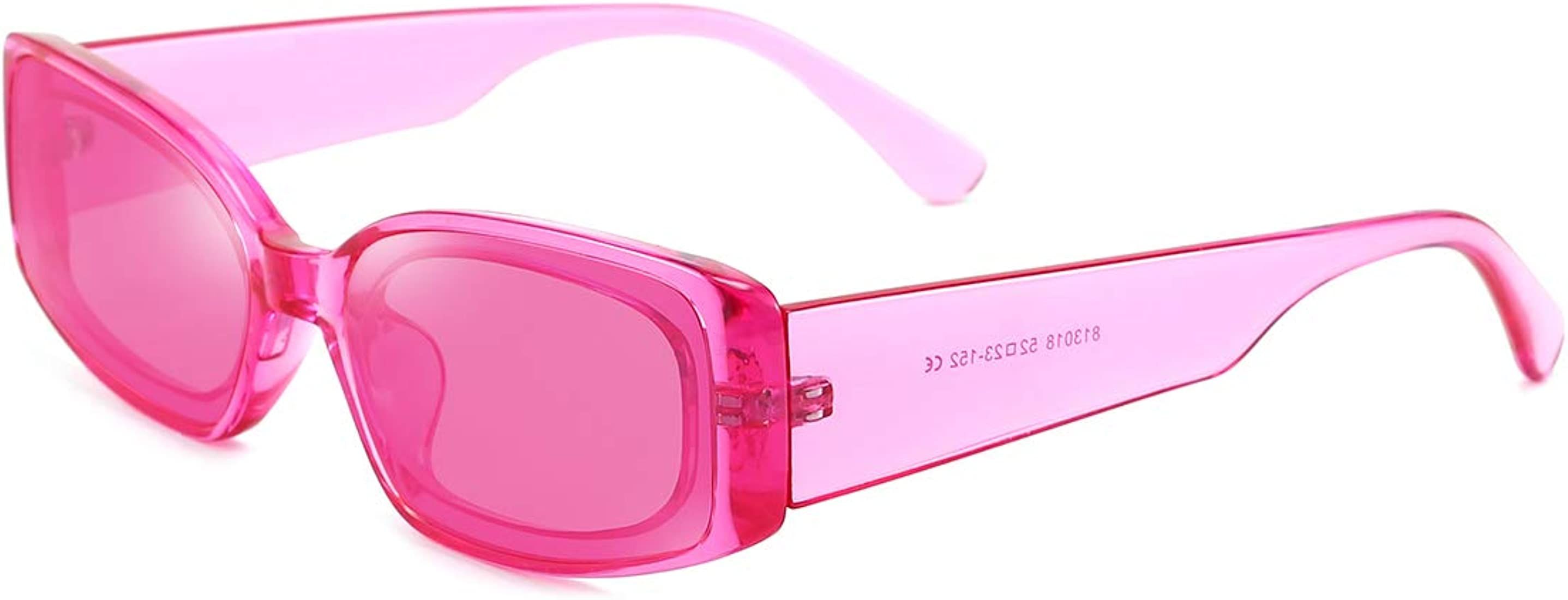Dollger Rectangle Sunglasses for Women Men Retro Chunky Y2K Sunglasses Rectangular 90s 00s sunglasse | Amazon (US)