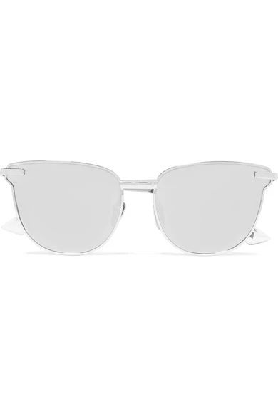 Pharaoh cat-eye silver-plated mirrored sunglasses | NET-A-PORTER (US)