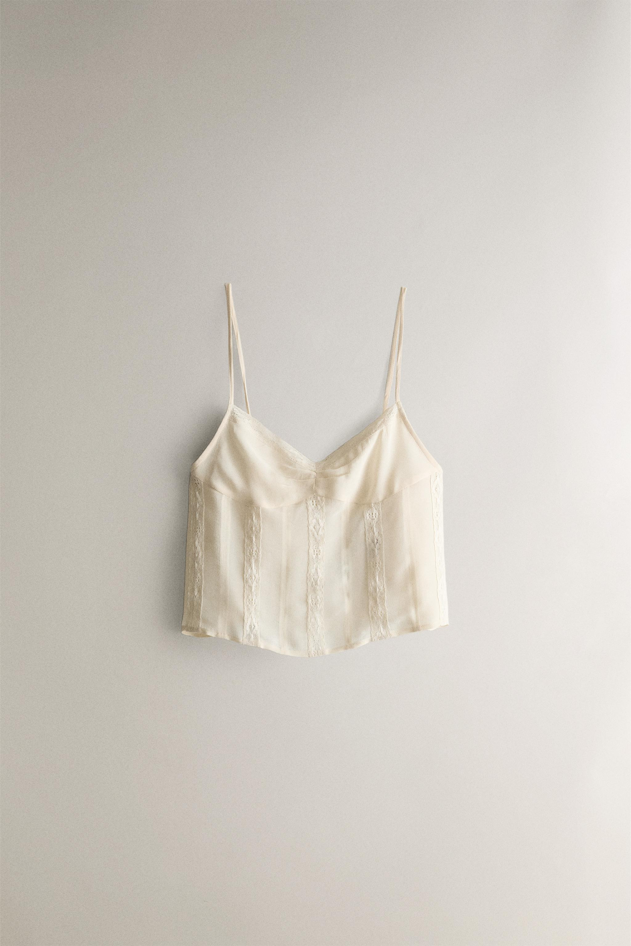 BAUMWOLL-SPITZENTOP | Zara DE