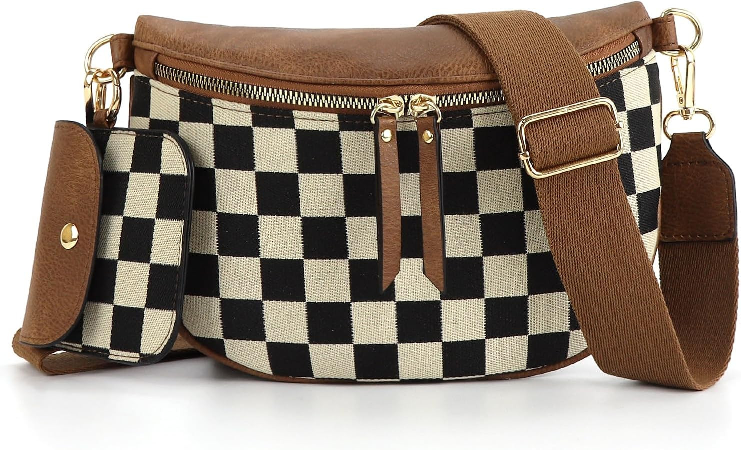 YFGBCX Checkered Purse Crossbody Bag for Women Checkered Pattern Fanny Pack Sling Purse Checkerbo... | Amazon (US)