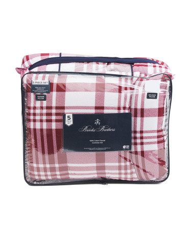 5Pc Flannel Comforter Set, Cotton/Polyester | TJ Maxx