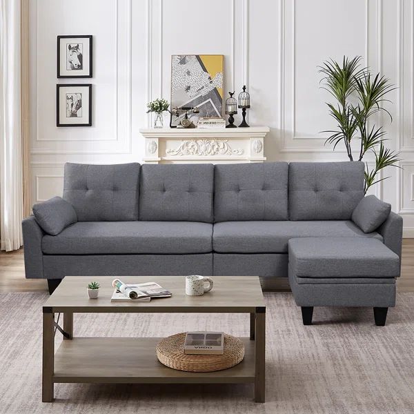 Linnzi 109.97'' Upholstered Sectional Sofa With Chaise | Wayfair North America