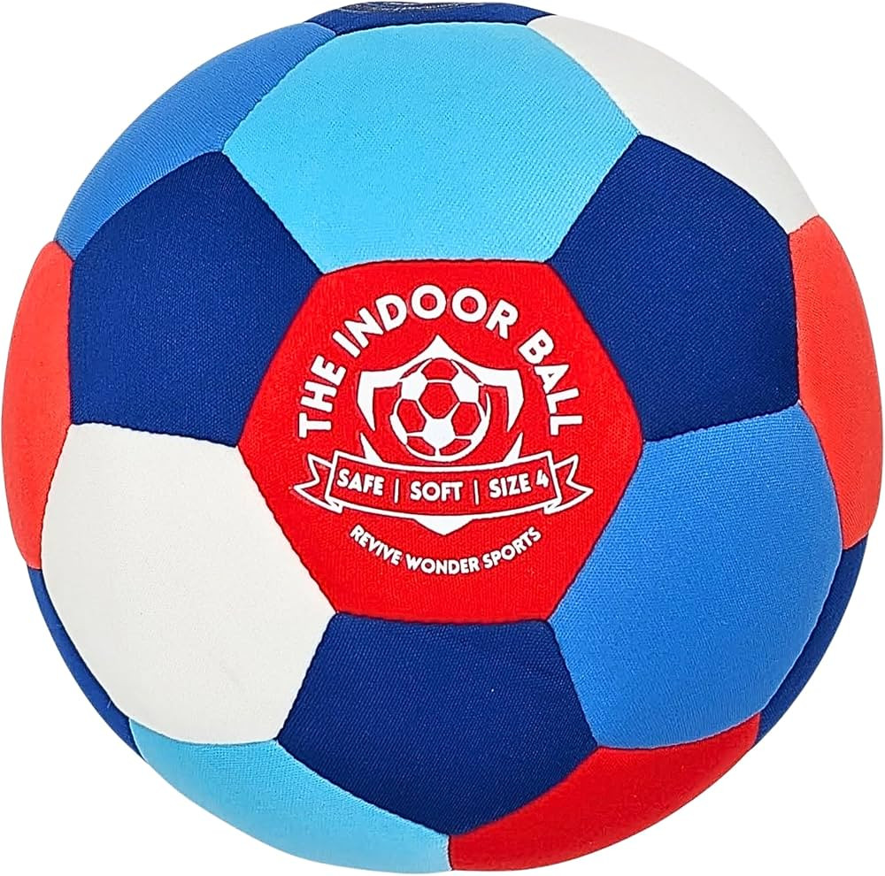 The Indoor Ball | Soft & Safe Indoor Soccer Ball, Size 4 | Essential Soft Soccer Ball for Silent ... | Amazon (US)